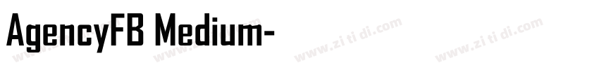 AgencyFB Medium字体转换
